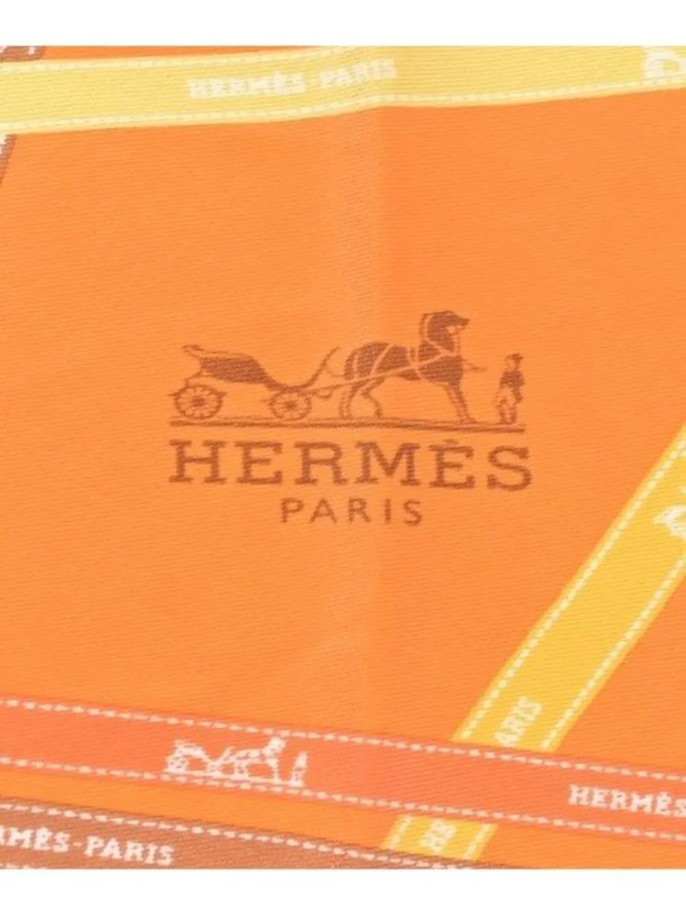 ★SOLD★ Hermes Bandana Scarf Orange - Picture 2 of 5
